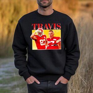 Travis Kelce Vintage Sweatshirt Retro Kansas City Chiefs 90s NFL Football Fan 79